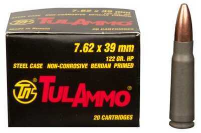 7.62X39mm 124 Grain Full Metal Jacket 100 Rounds TULA Ammunition